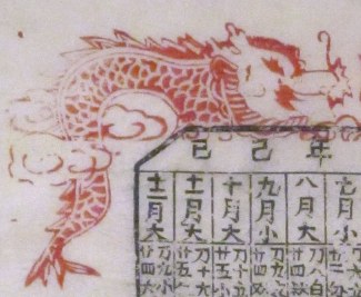 龍-ＤＦ-Kitchen God and Wealth God with calendar for 1989.jpg