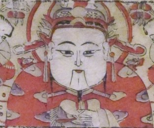 財神-ＤＦ-Kitchen God and Wealth God with calendar for 1989.jpg
