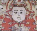 財神-ＤＦ-Kitchen God and Wealth God with calendar for 1989.jpg
